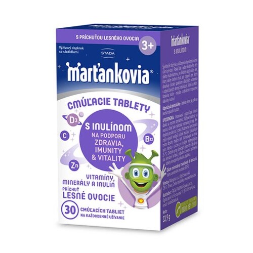 Zľava na STADA Marťankovia s inulínom príchuť lesné ovocie 30 cmúľacích tabliet STADA Marťankovia s inulínom príchuť lesné ovocie 30 cmúľacích tabliet v zľave