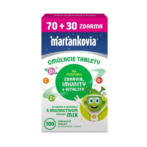 WALMARK Marťankovia s Imunactivom 70+30 cmúľacích tabliet zadarmo v zľave