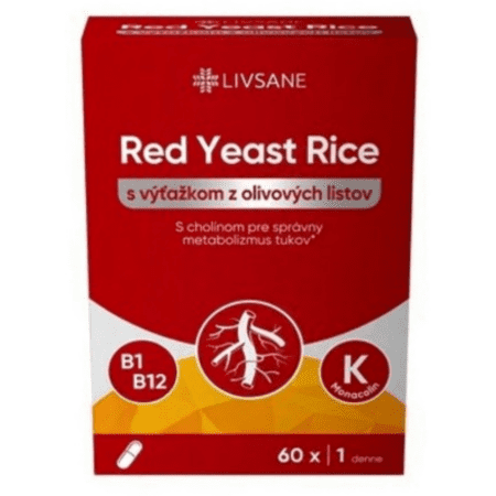 LIVSANE Red yeast rice s výťažkom z olivových listov 60 kapsúl