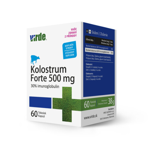Zľava na VIRDE Kolostrum forte 500 mg 60 kapsúl VIRDE Kolostrum forte 500 mg 60 kapsúl v zľave