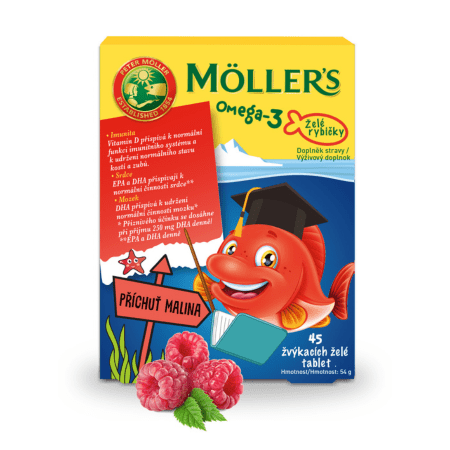 Zľava na MOLLER´S Omega 3 želé rybičky príchuť malina 45 ks MOLLER´S Omega 3 želé rybičky príchuť malina 45 ks v zľave