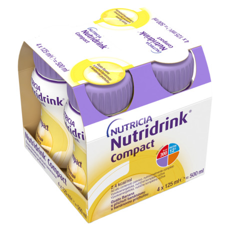 Zľava na NUTRIDRINK Compact s banánovou príchuťou 4 × 125 ml NUTRIDRINK Compact s banánovou príchuťou 4 × 125 ml v zľave