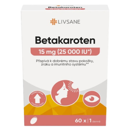 LIVSANE Betakaroten 25 000 Forte 60 kapsúl