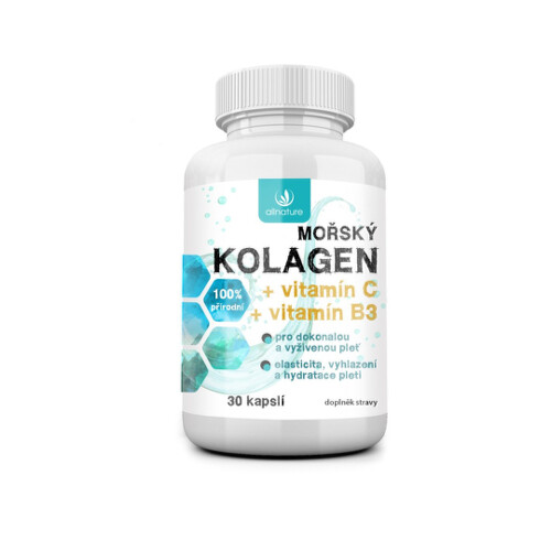 ALLNATURE Morský kolagén cps s vitamínom C a B3 30 kapsúl v zľave