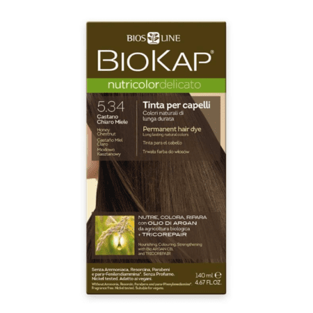 Zľava na BIOKAP Nutricolor delicato farba na vlasy 5.34 medový gaštan 140 ml BIOKAP Nutricolor delicato farba na vlasy 5.34 medový gaštan 140 ml v zľave