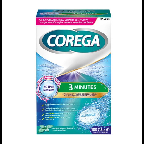 COREGA Tabs 3 minutes daily cleanser čistiace tablety 108 ks