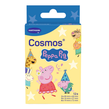 COSMOS Peppa pig detská náplasť na rany vodeodolná 12 ks v zľave