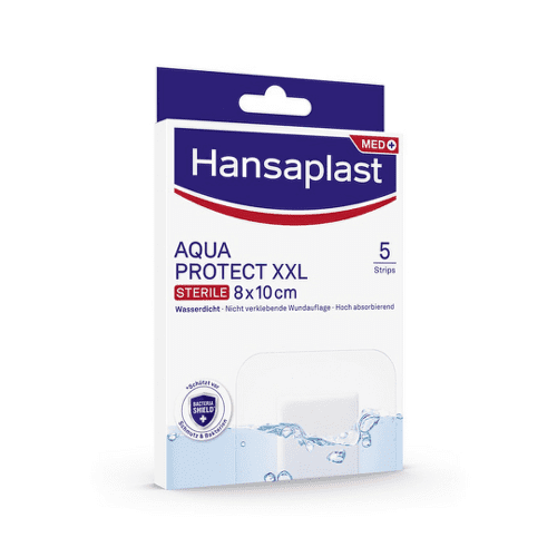 HANSAPLAST Med aquaprotect XXL náplasť vodotesná 8 x10 cm 5 ks v zľave