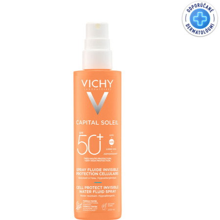 VICHY Capital soleil fluidný sprej SPF50+ vodeodolný sprej 200 ml
