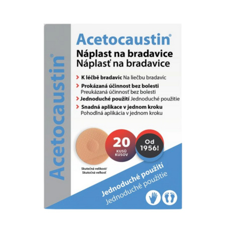 ACETOCAUSTIN Náplasť na bradavice 20 ks