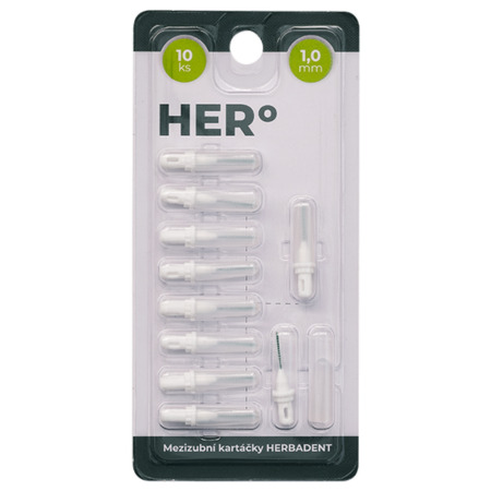 HERBADENT HERo Electra medzizubná kefka biela 1,0 mm 10 ks