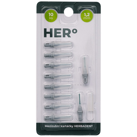 HERBADENT HERo Electra medzizubná kefka sivá 1,2 mm 10 ks