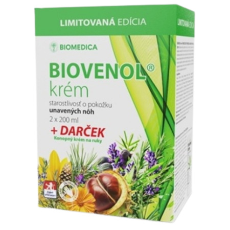 Zľava na BIOMEDICA Biovenol krém na nohy + darček konopný krém na ruky 2 x 200ml + 100 ml 1 x 1 set BIOMEDICA Biovenol krém na nohy + darček konopný krém na ruky 2 x 200ml + 100 ml 1 x 1 set v zľave
