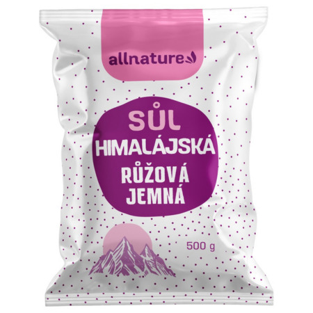 ALLNATURE Himalájska soľ ružová jemná 500 g v zľave