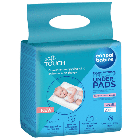 CANPOL BABIES Multifunkčné hygienické podložky soft 33 x 45 cm 20 ks v zľave