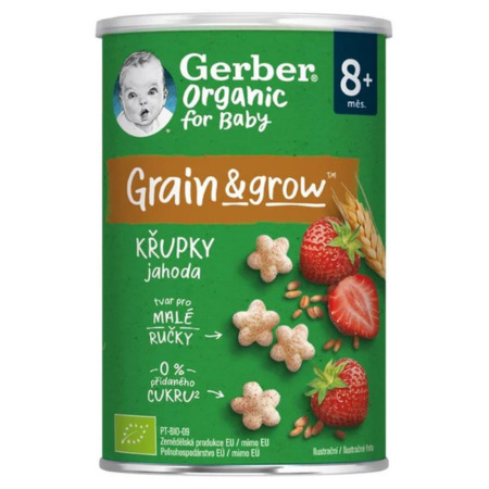 Zľava na GERBER Organic pšeničné chrumky jahoda od 8. mesiaca 35 g GERBER Organic pšeničné chrumky jahoda od 8. mesiaca 35 g v zľave