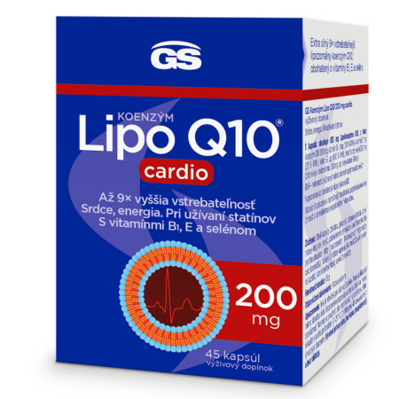 Zľava na GS Koenzým lipo Q10 200 mg cardio 45 ks GS Koenzým lipo Q10 200 mg cardio 45 ks v zľave