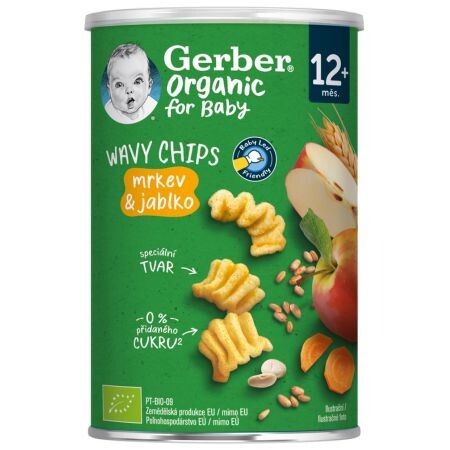 Zľava na Gerber Organic WAVY CHIPS mrkva & jablko (od 12 mesiaca) 35 g Gerber Organic WAVY CHIPS mrkva & jablko (od 12 mesiaca) 35 g v zľave