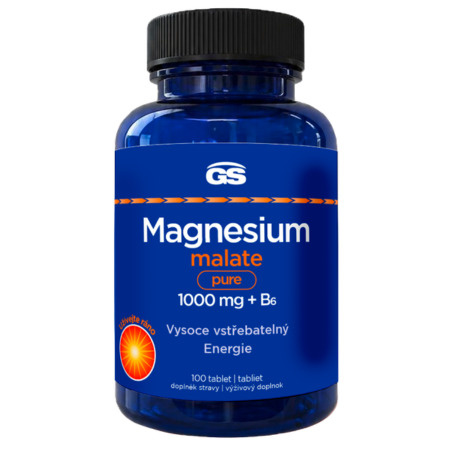 Zľava na GS Magnesium malate pure 1000 mg+ B6 100 tabliet GS Magnesium malate pure 1000 mg+ B6 100 tabliet v zľave