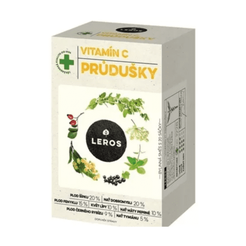 LEROS Vitamín C priedušky nálevové vrecká 30 g v zľave