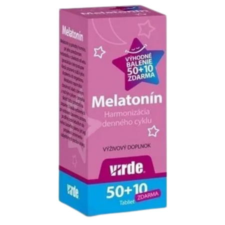 Zľava na VIRDE Melatonín 50 + 10 tabliet VIRDE Melatonín 50 + 10 tabliet v zľave
